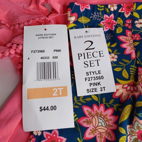 'RARE EDITIONS' TOP & PANTS SLOTH OUTFIT SET - Picture 10 of 16